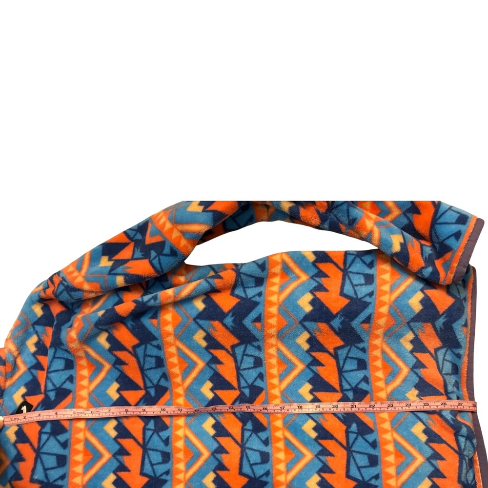Southern Marsh Fairbanks Pullover Blue Orange Geometric Fleece 1/4‎ Zip HGTN566 - Picture 11 of 12